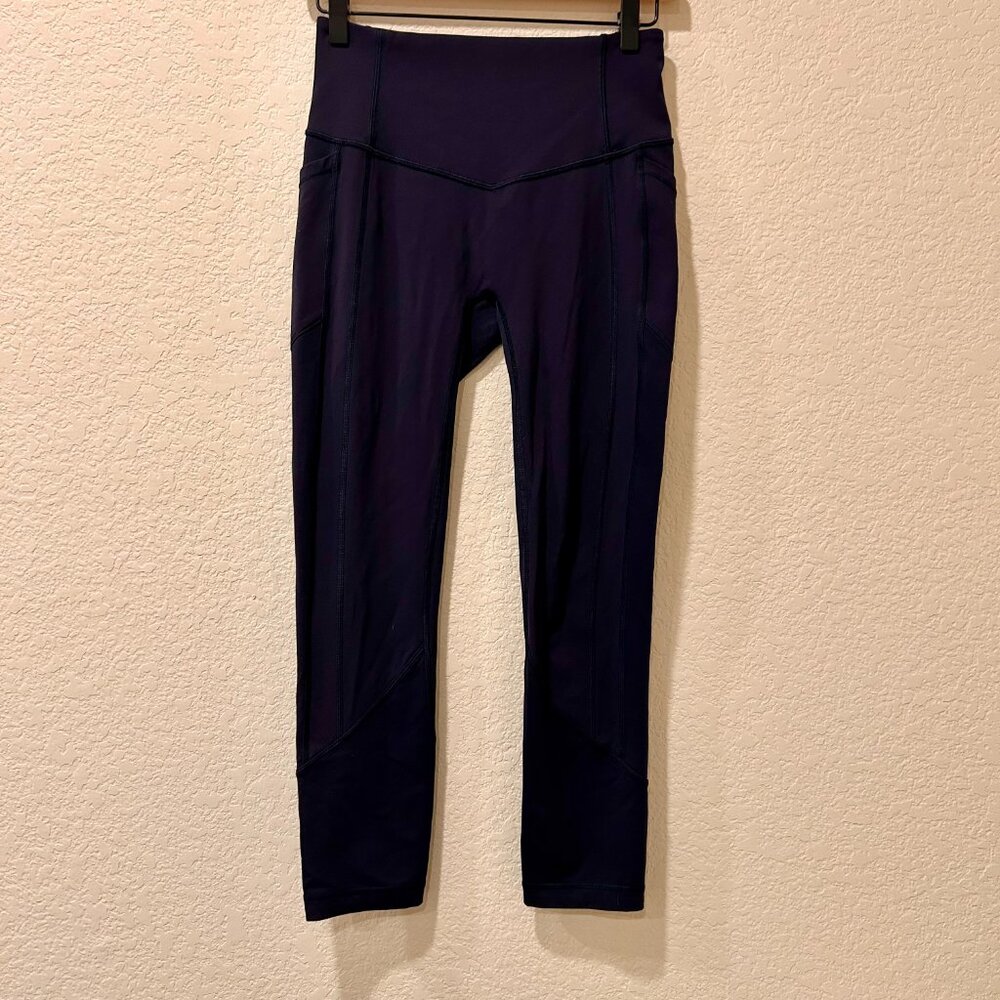 Lululemon Navy Blue Women's Pant Leggings Size 6 - Picture 2 of 7